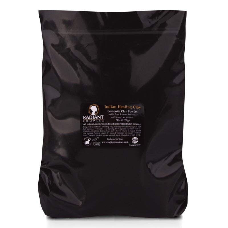 Radiant Complex Sodium Bentonite Clay Powder - Indian Healing Clay - 100% Pure Sodium Bentonite - DYI Clay Face Mask - 5 lbs - Image 2